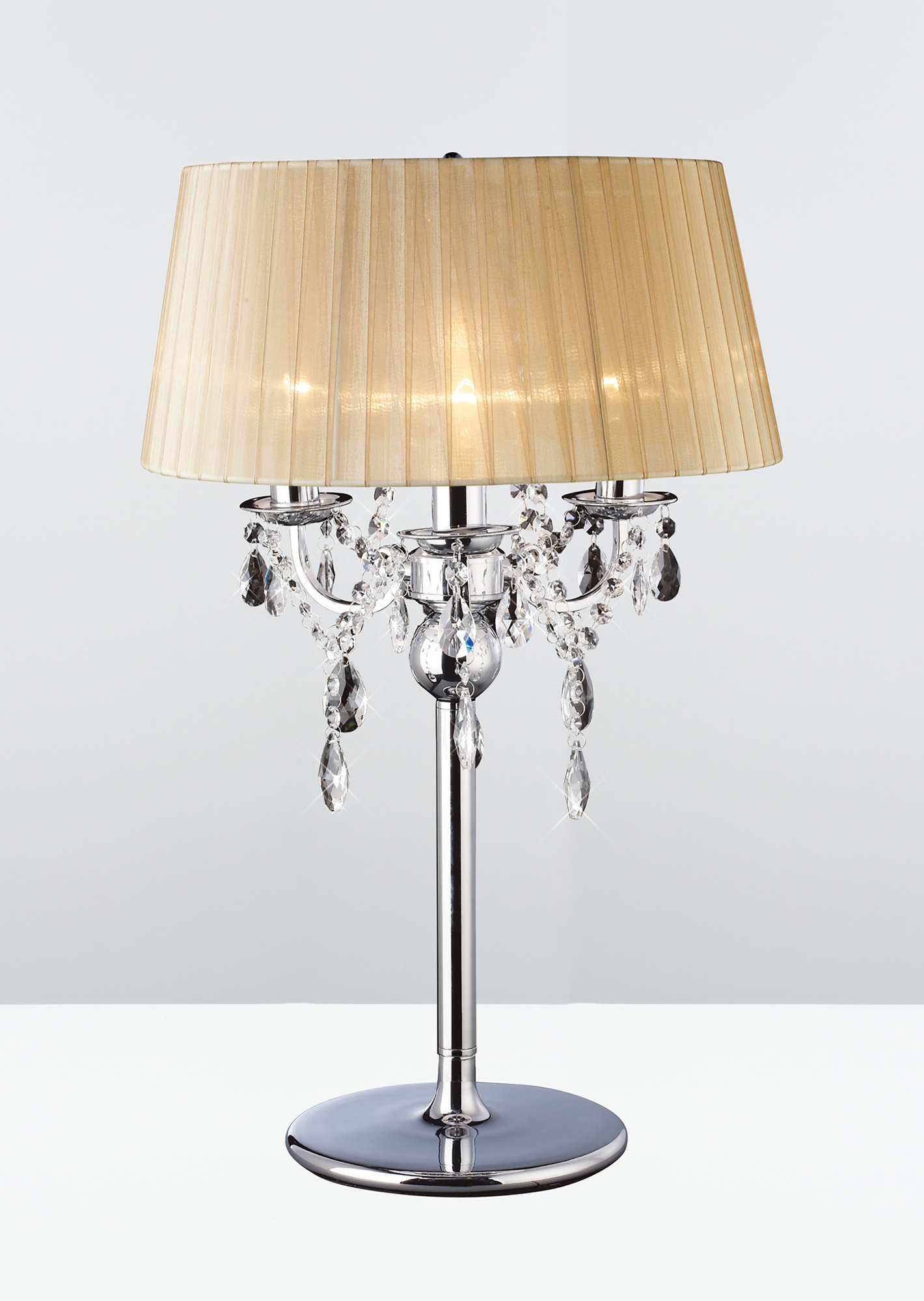 IL30062/SB  Olivia Crystal 61cm 3 Light Table Lamp